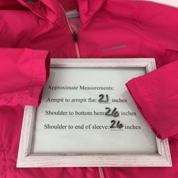Columbia Women’s Lightweight Jacket Pink Windbreaker Hooded Packable Size L - Picture 12 of 12